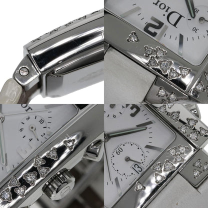 CHRISTIAN DIOR クリスチャンディオール D81-101 リヴァ ダイヤモンドベゼル 腕時計 SS レディース 中古