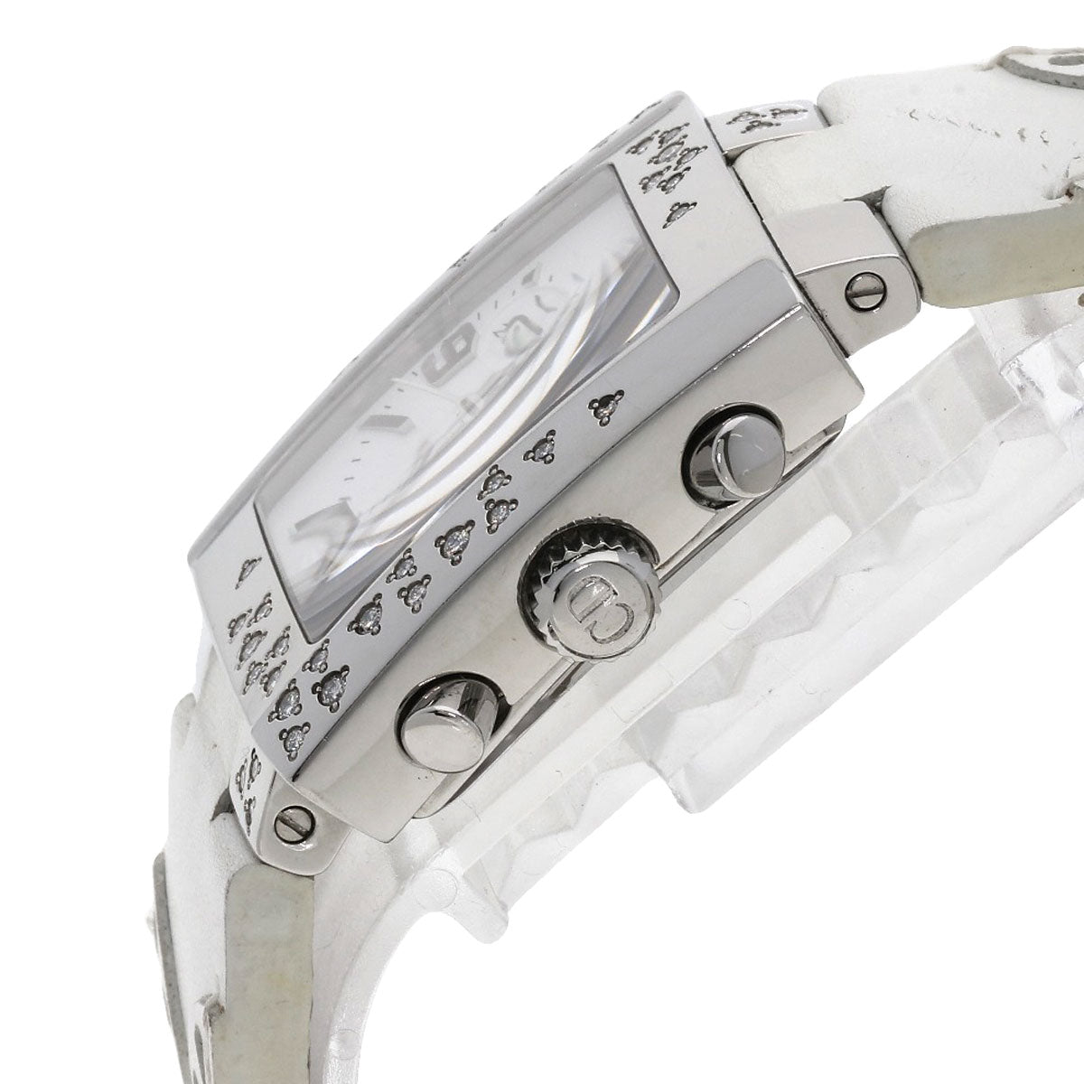 CHRISTIAN DIOR クリスチャンディオール D81-101 リヴァ ダイヤモンドベゼル 腕時計 SS レディース 中古