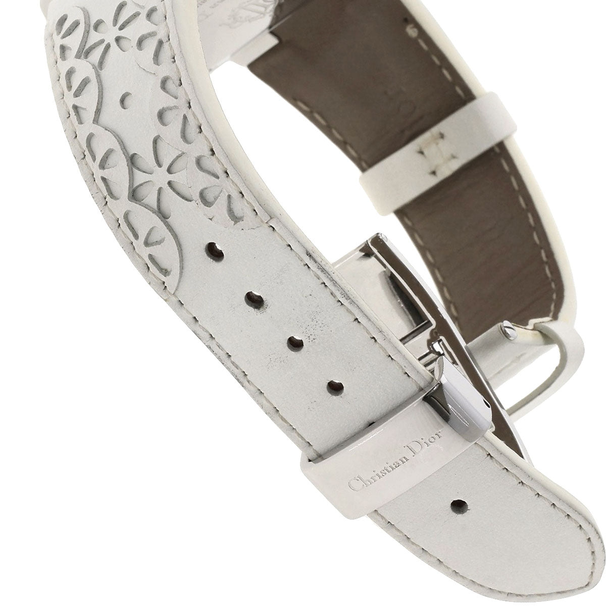 CHRISTIAN DIOR クリスチャンディオール D81-101 リヴァ ダイヤモンドベゼル 腕時計 SS レディース 中古