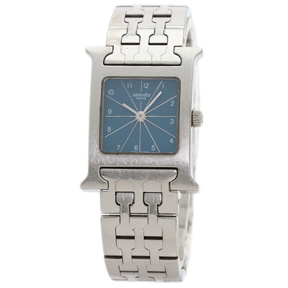 HERMES エルメス HH1.210 Hウォッチ ブルージーン 腕時計 SS レディース 中古