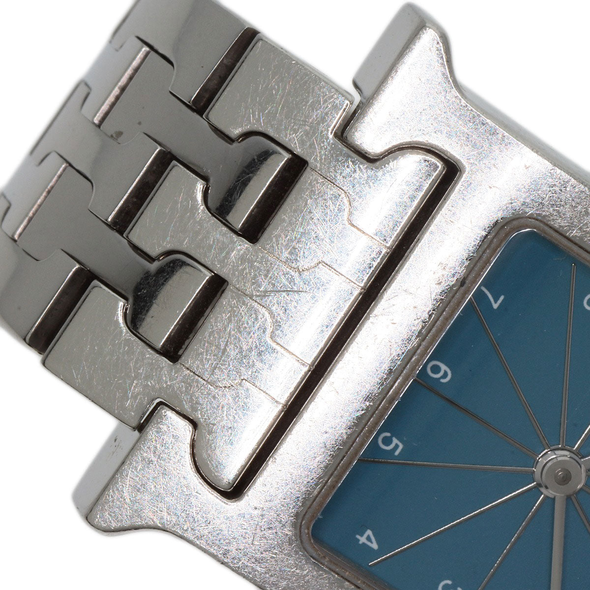 HERMES エルメス HH1.210 Hウォッチ ブルージーン 腕時計 SS レディース 中古