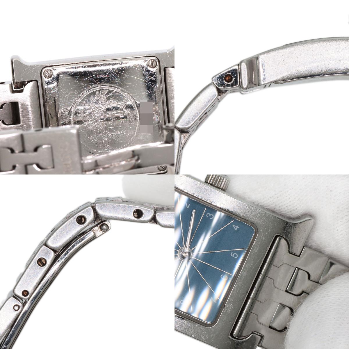 HERMES エルメス HH1.210 Hウォッチ ブルージーン 腕時計 SS レディース 中古