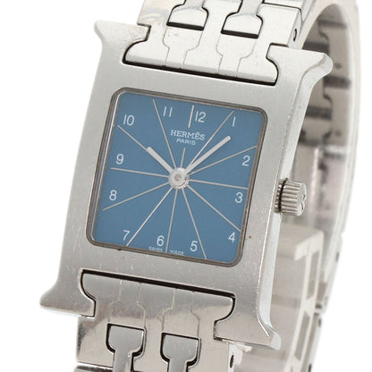 HERMES エルメス HH1.210 Hウォッチ ブルージーン 腕時計 SS レディース 中古