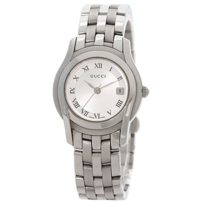 GUCCI グッチ 5500L ラウンドフェイス 腕時計 SS レディース 中古
