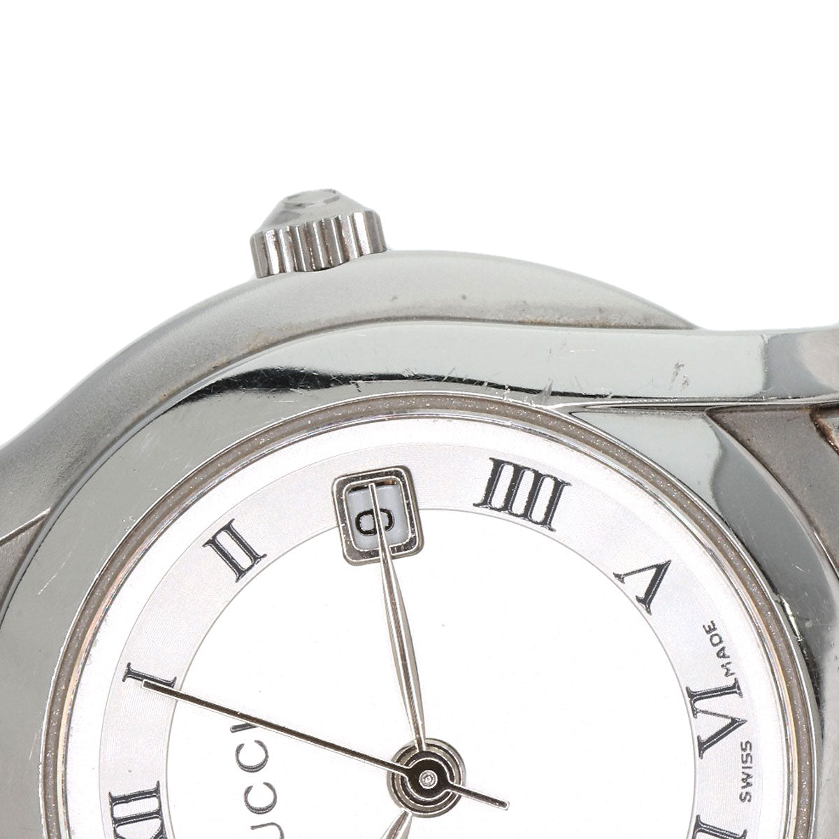GUCCI グッチ 5500L ラウンドフェイス 腕時計 SS レディース 中古