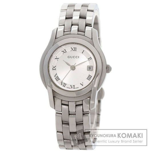 GUCCI グッチ 5500L ラウンドフェイス 腕時計 SS レディース 中古