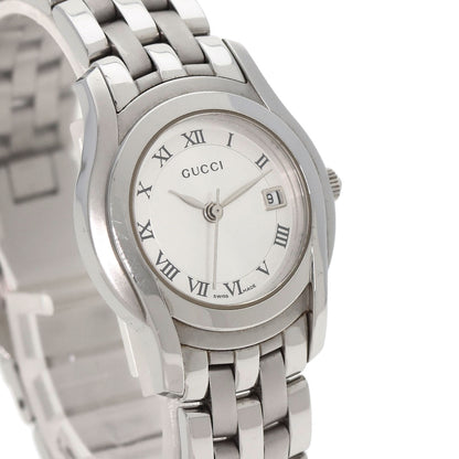 GUCCI グッチ 5500L ラウンドフェイス 腕時計 SS レディース 中古