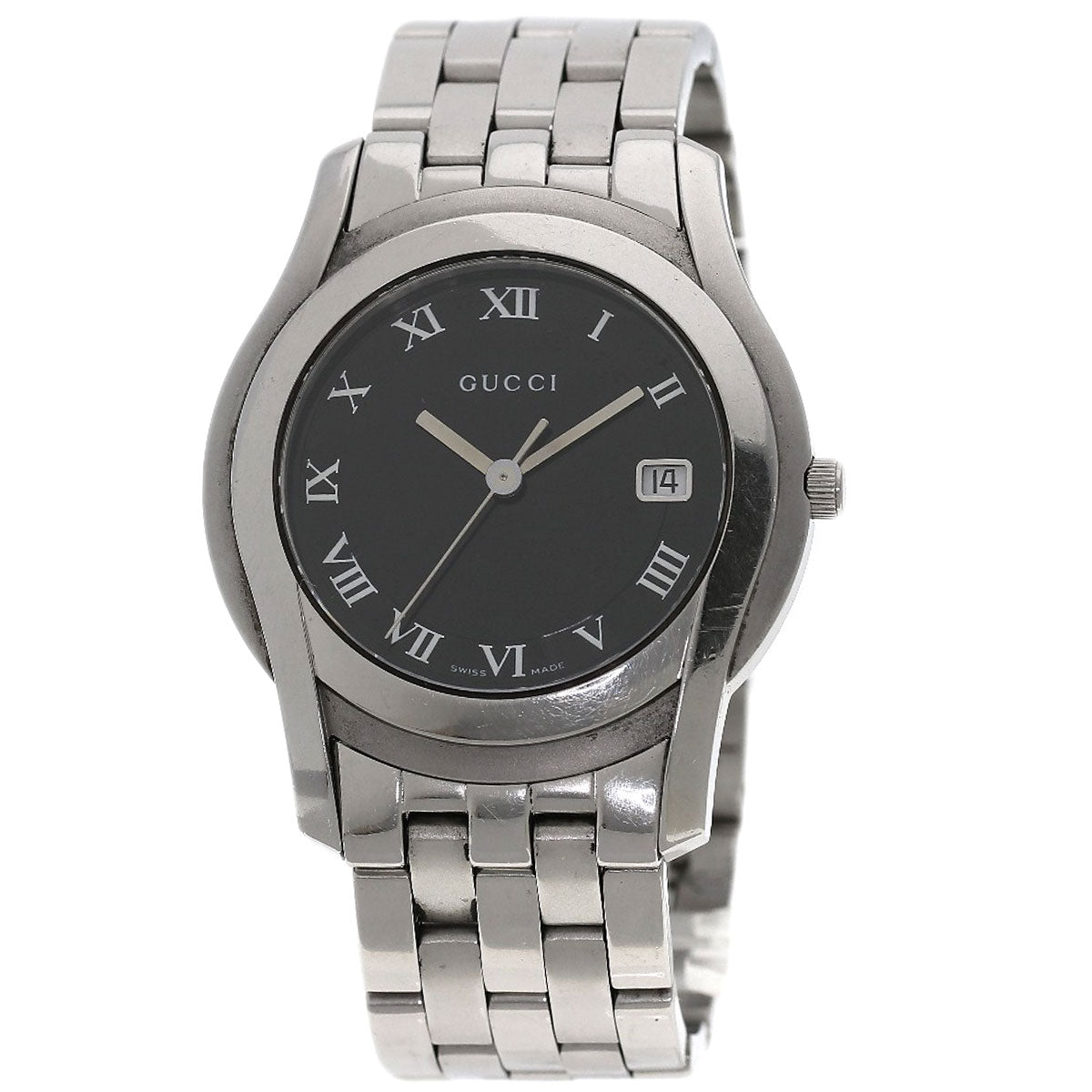 GUCCI グッチ 5500M ラウンドフェイス 腕時計 SS メンズ 中古