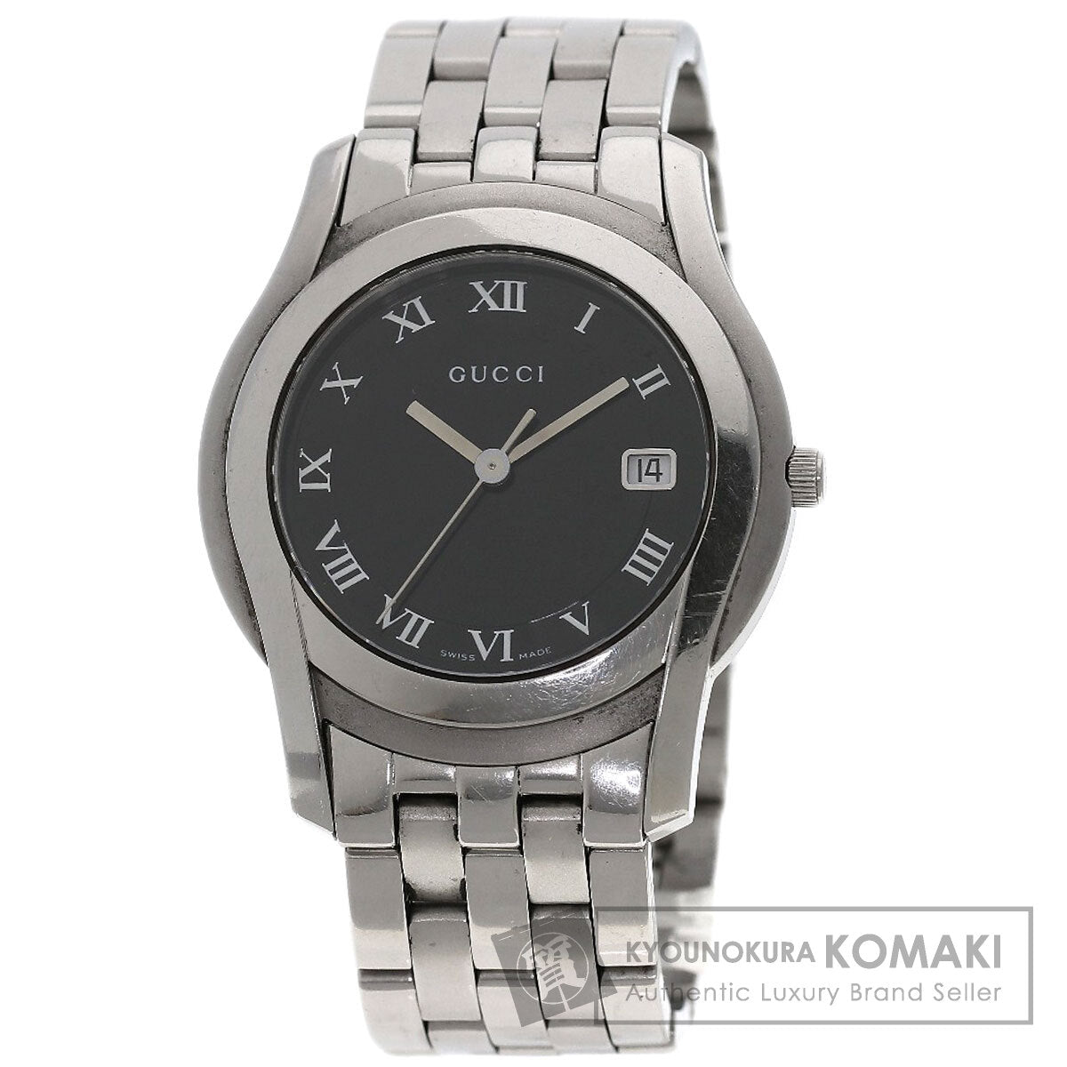 GUCCI グッチ 5500M ラウンドフェイス 腕時計 SS メンズ 中古