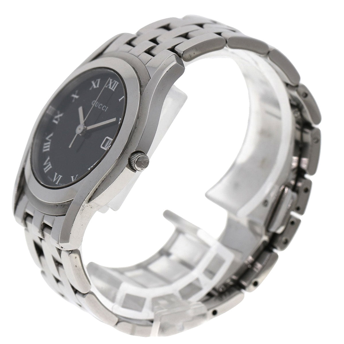 GUCCI グッチ 5500M ラウンドフェイス 腕時計 SS メンズ 中古