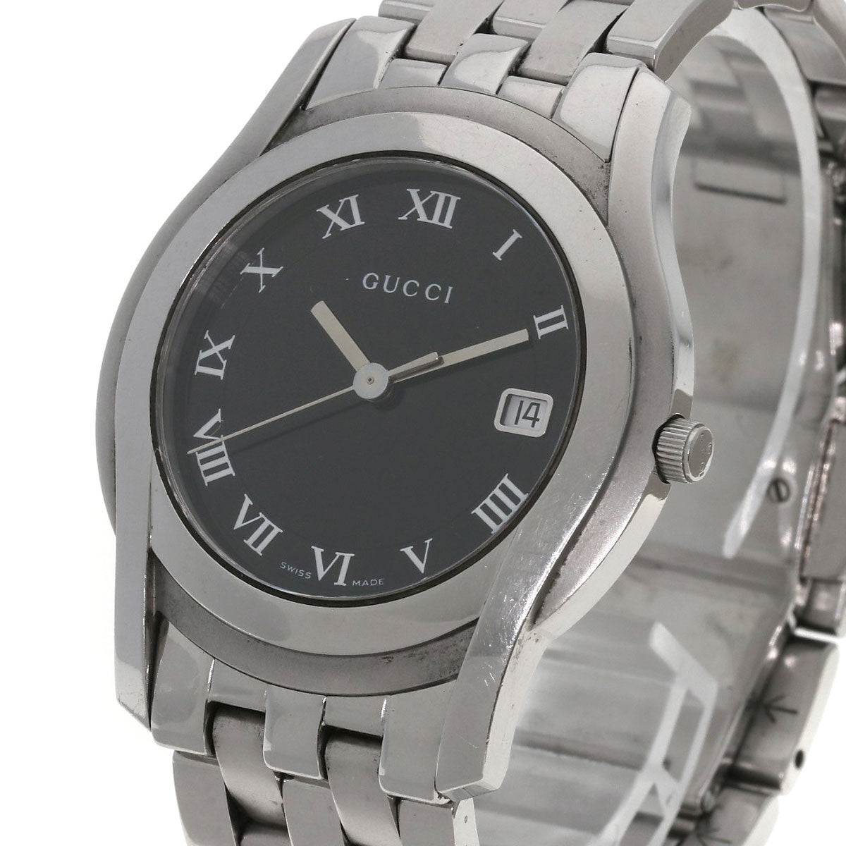 GUCCI グッチ 5500M ラウンドフェイス 腕時計 SS メンズ 中古