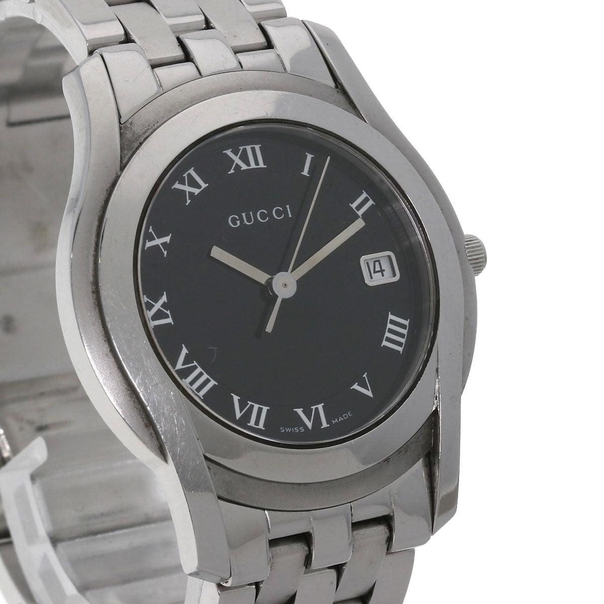 GUCCI グッチ 5500M ラウンドフェイス 腕時計 SS メンズ 中古
