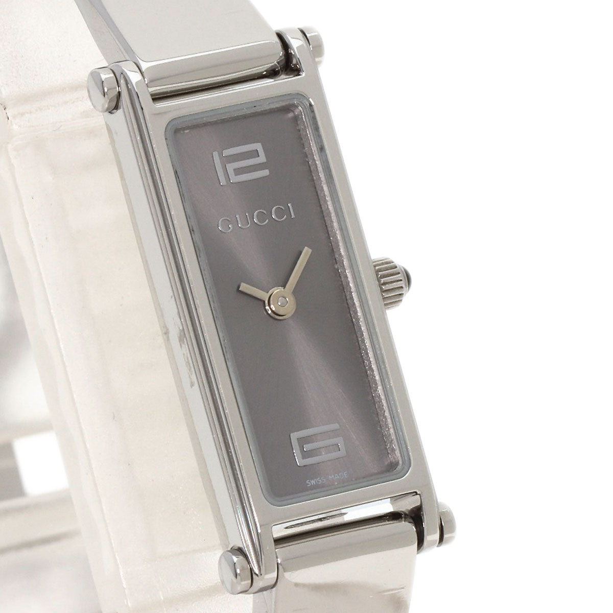 GUCCI グッチ 1500L スクエアフェイス 腕時計 SS レディース 中古