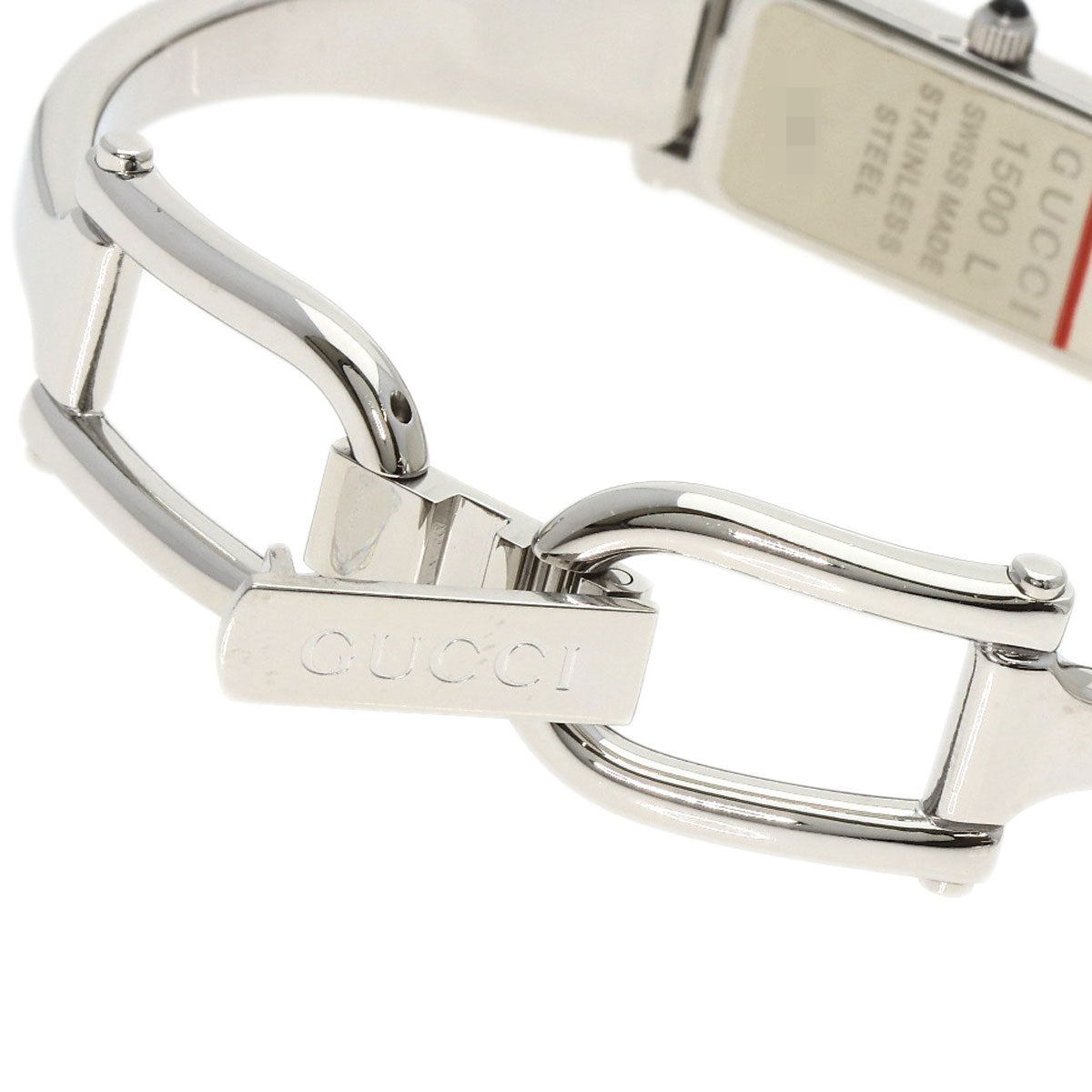 GUCCI グッチ 1500L スクエアフェイス 腕時計 SS レディース 中古