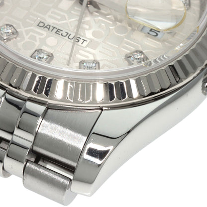 ROLEX ロレックス 116234G デイトジャスト 10P ダイヤモンド 腕時計 SS メンズ 中古