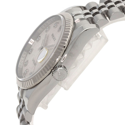 ROLEX ロレックス 116234G デイトジャスト 10P ダイヤモンド 腕時計 SS メンズ 中古