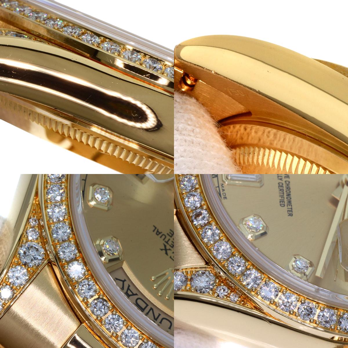 ROLEX ロレックス 118388A デイデイト 10P ダイヤモンド 腕時計 K18YG メンズ 中古