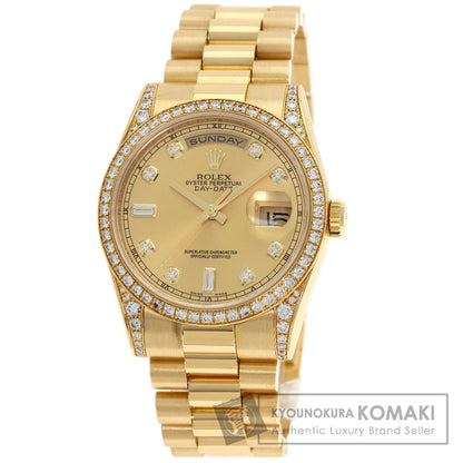 ROLEX ロレックス 118388A デイデイト 10P ダイヤモンド 腕時計 K18YG メンズ 中古