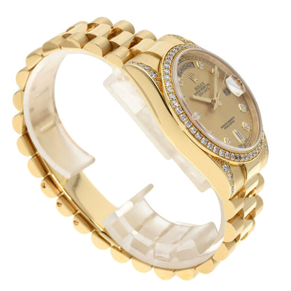 ROLEX ロレックス 118388A デイデイト 10P ダイヤモンド 腕時計 K18YG メンズ 中古