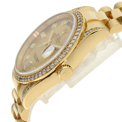 ROLEX ロレックス 118388A デイデイト 10P ダイヤモンド 腕時計 K18YG メンズ 中古