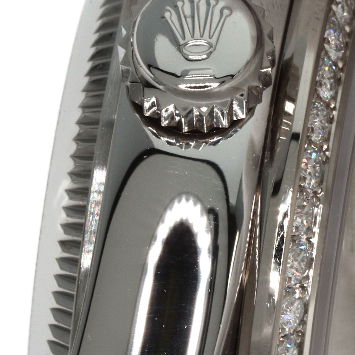 ROLEX ロレックス 179384G デイトジャスト 10P ダイヤモンド 腕時計 SS レディース 中古