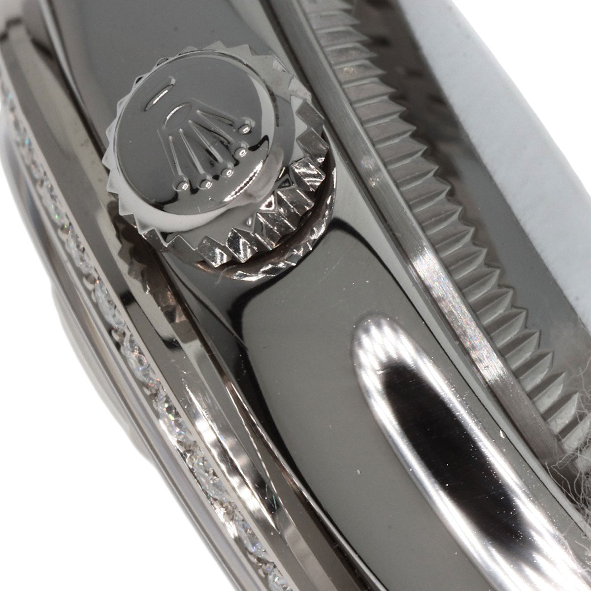 ROLEX ロレックス 179384G デイトジャスト 10P ダイヤモンド 腕時計 SS レディース 中古
