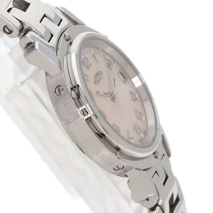 HERMES エルメス CL4.210 クリッパー ナクレ 新型バックル 腕時計 SS レディース 中古