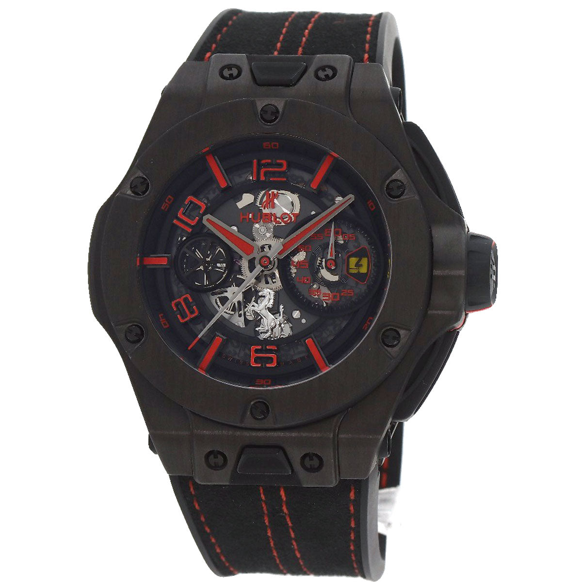 HUBLOT ウブロ 402.QU.0113.WR ビッグバン ウニコ フェラーリ カーボン 世界500本限定 腕時計 カーボン メンズ 中古