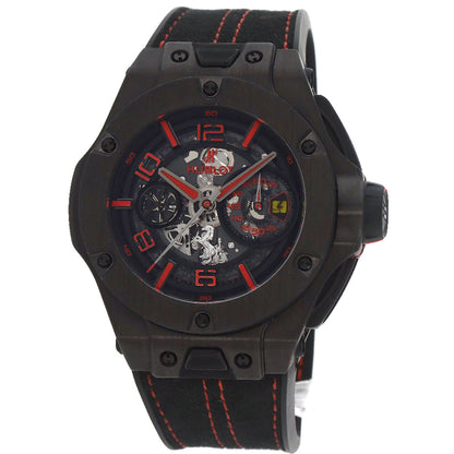 HUBLOT ウブロ 402.QU.0113.WR ビッグバン ウニコ フェラーリ カーボン 世界500本限定 腕時計 カーボン メンズ 中古