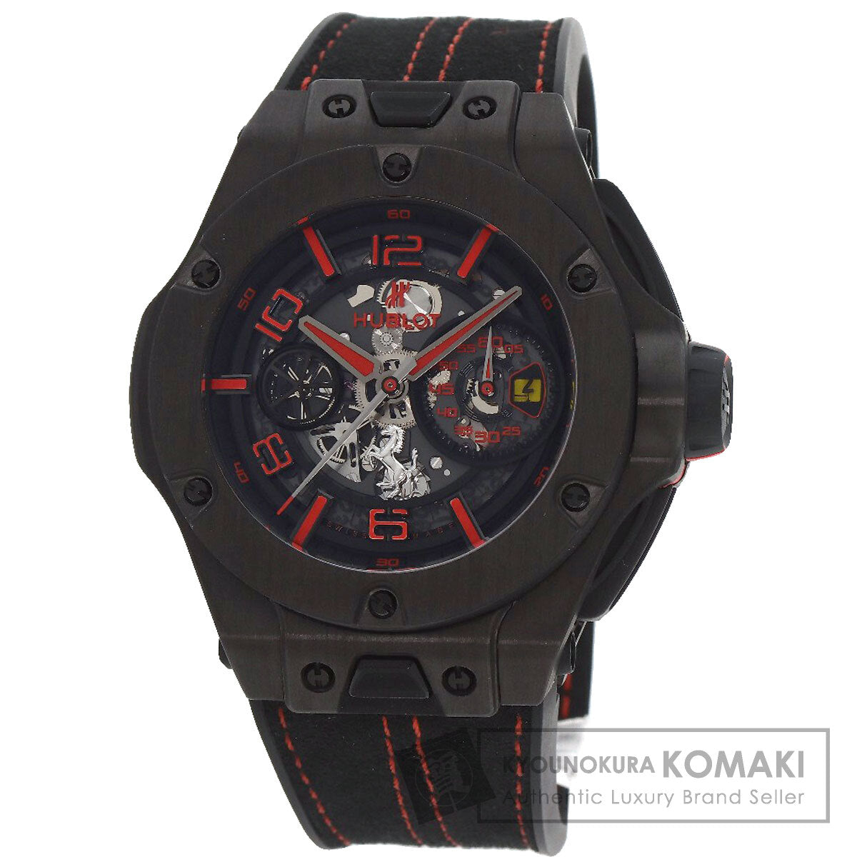 HUBLOT ウブロ 402.QU.0113.WR ビッグバン ウニコ フェラーリ カーボン 世界500本限定 腕時計 カーボン メンズ 中古