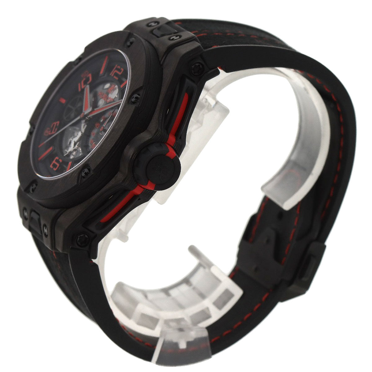 HUBLOT ウブロ 402.QU.0113.WR ビッグバン ウニコ フェラーリ カーボン 世界500本限定 腕時計 カーボン メンズ 中古