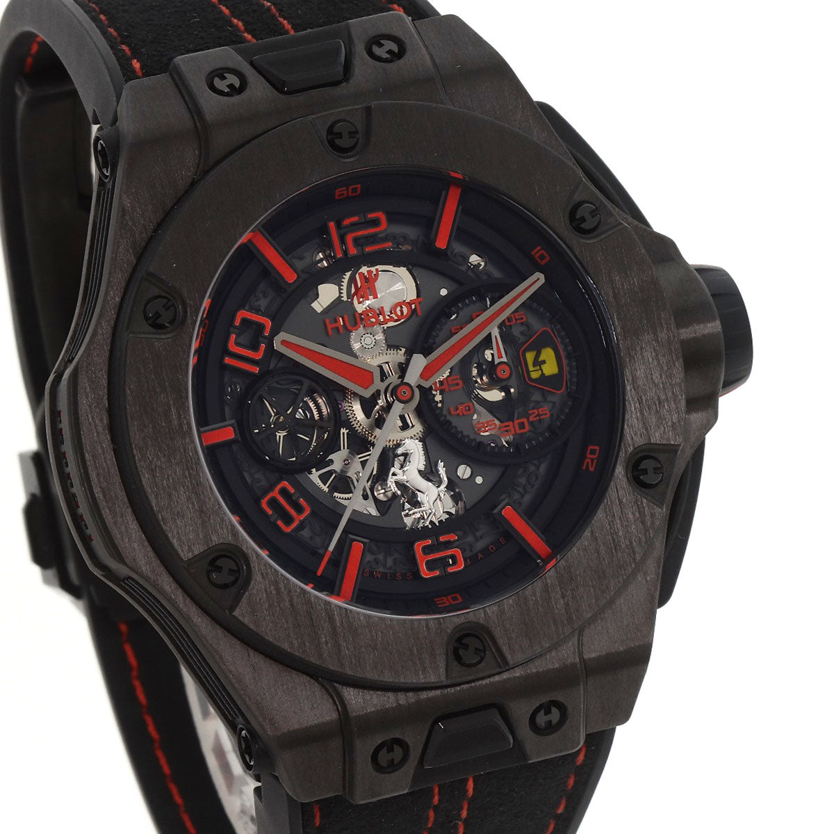 HUBLOT ウブロ 402.QU.0113.WR ビッグバン ウニコ フェラーリ カーボン 世界500本限定 腕時計 カーボン メンズ 中古