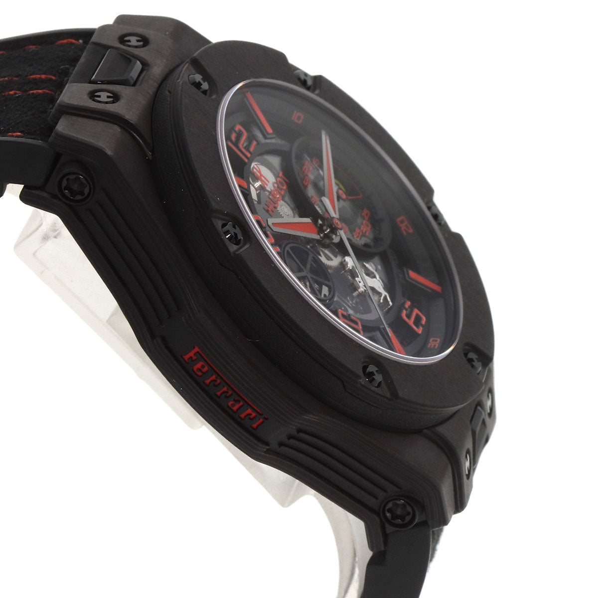HUBLOT ウブロ 402.QU.0113.WR ビッグバン ウニコ フェラーリ カーボン 世界500本限定 腕時計 カーボン メンズ 中古