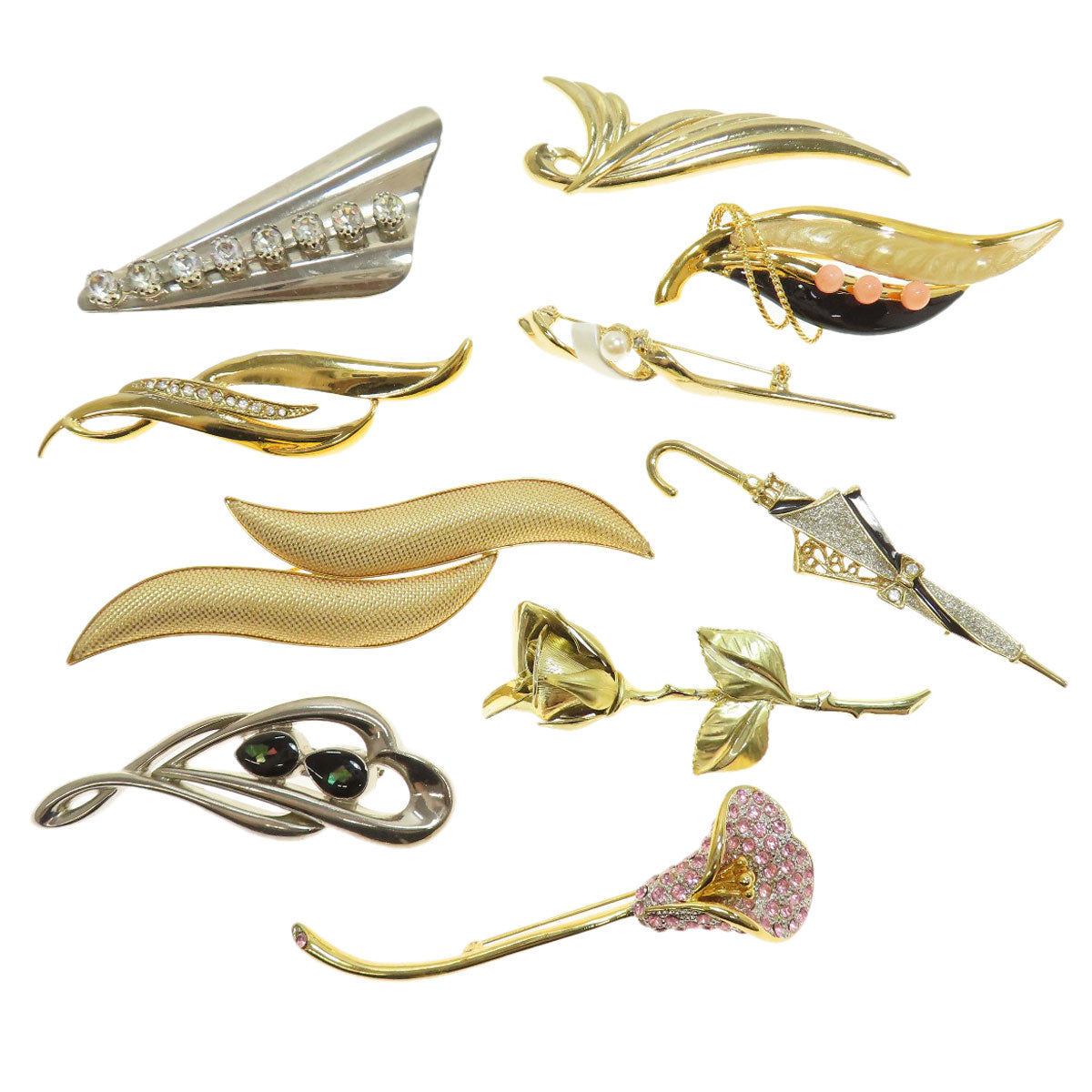 SELECT JEWELRY セレクトジュエリー ブローチ 10個セット ブローチ 金属製 レディース 中古