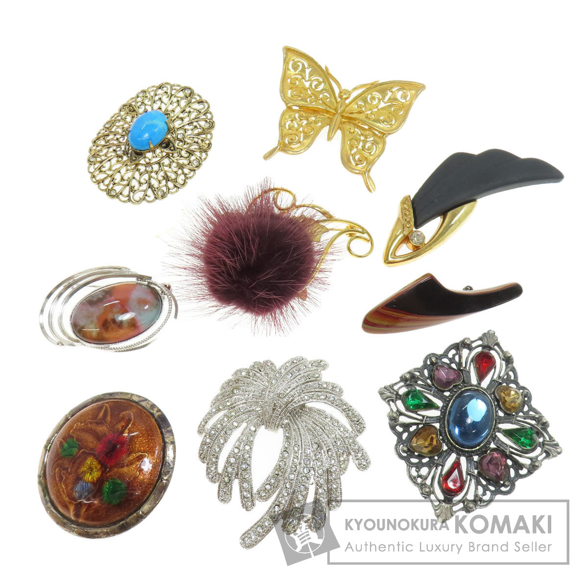 SELECT JEWELRY セレクトジュエリー 9点セット ブローチ ブローチ 金属製 レディース 中古