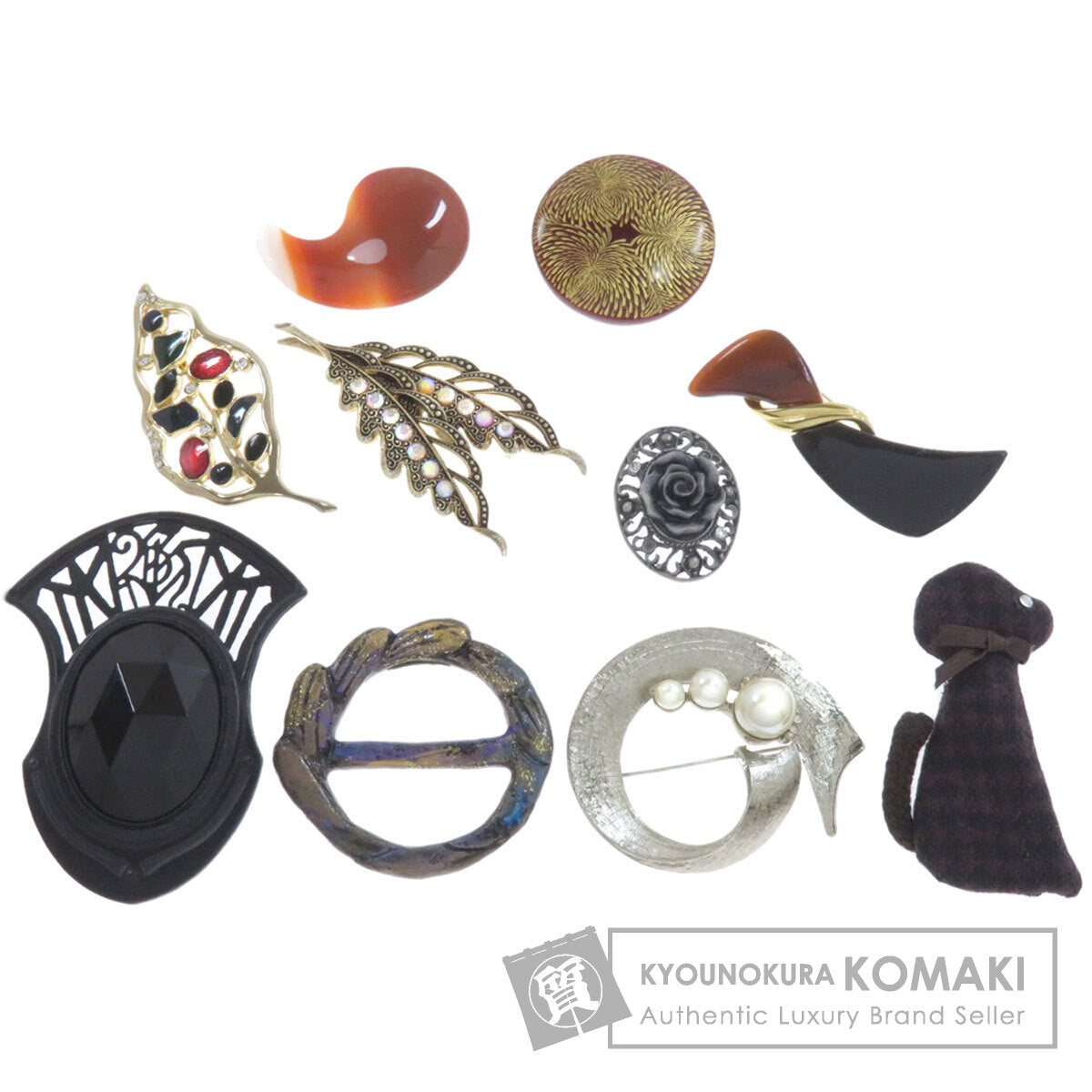 SELECT JEWELRY セレクトジュエリー 10点セット ブローチ 金属製 レディース 中古