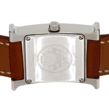 HERMES エルメス HH1.210 Hウォッチ ドゥブルトゥール 腕時計 SS レディース 中古