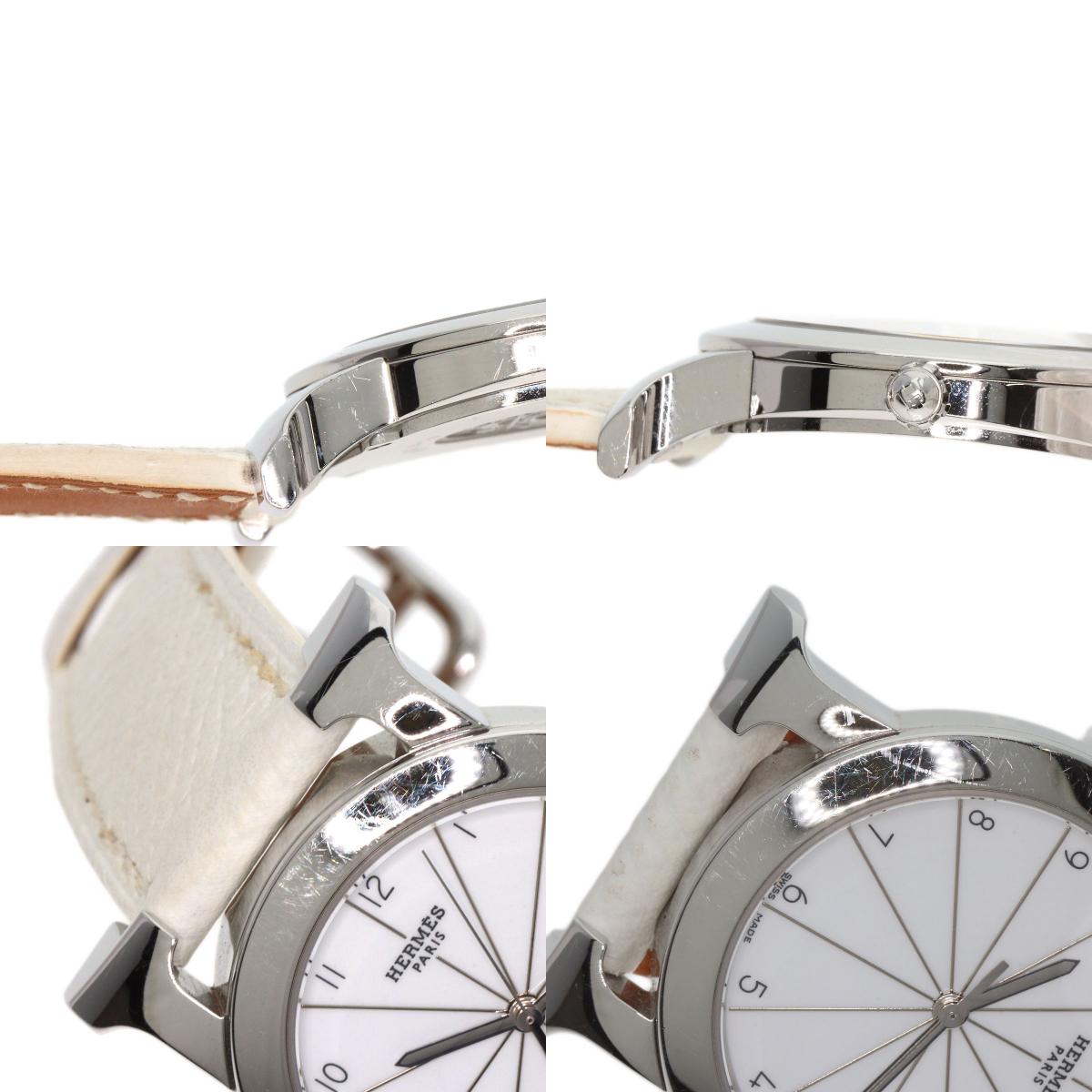 HERMES エルメス HR1.510 Hウォッチ ロンド 腕時計 SS レディース 中古