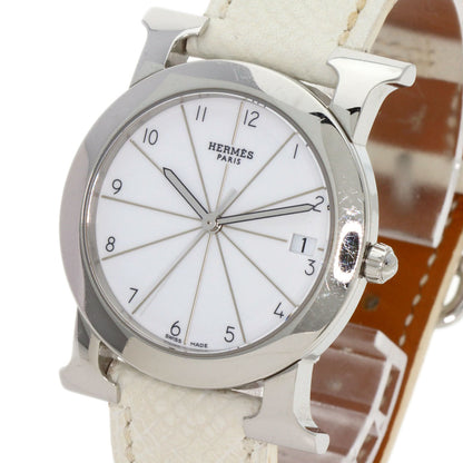 HERMES エルメス HR1.510 Hウォッチ ロンド 腕時計 SS レディース 中古