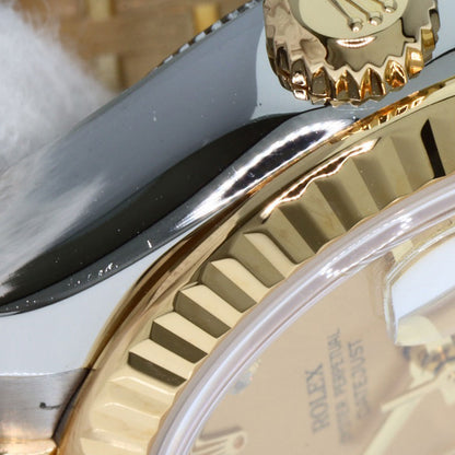 ROLEX ロレックス 179173G デイトジャスト 10P ダイヤモンド 腕時計 SS レディース 中古