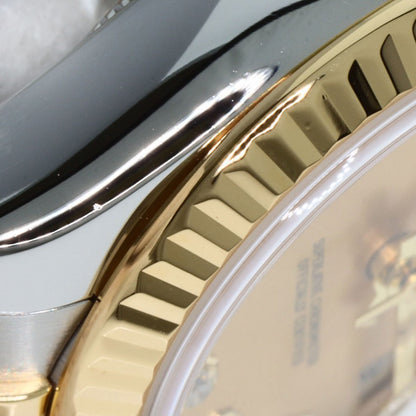 ROLEX ロレックス 179173G デイトジャスト 10P ダイヤモンド 腕時計 SS レディース 中古
