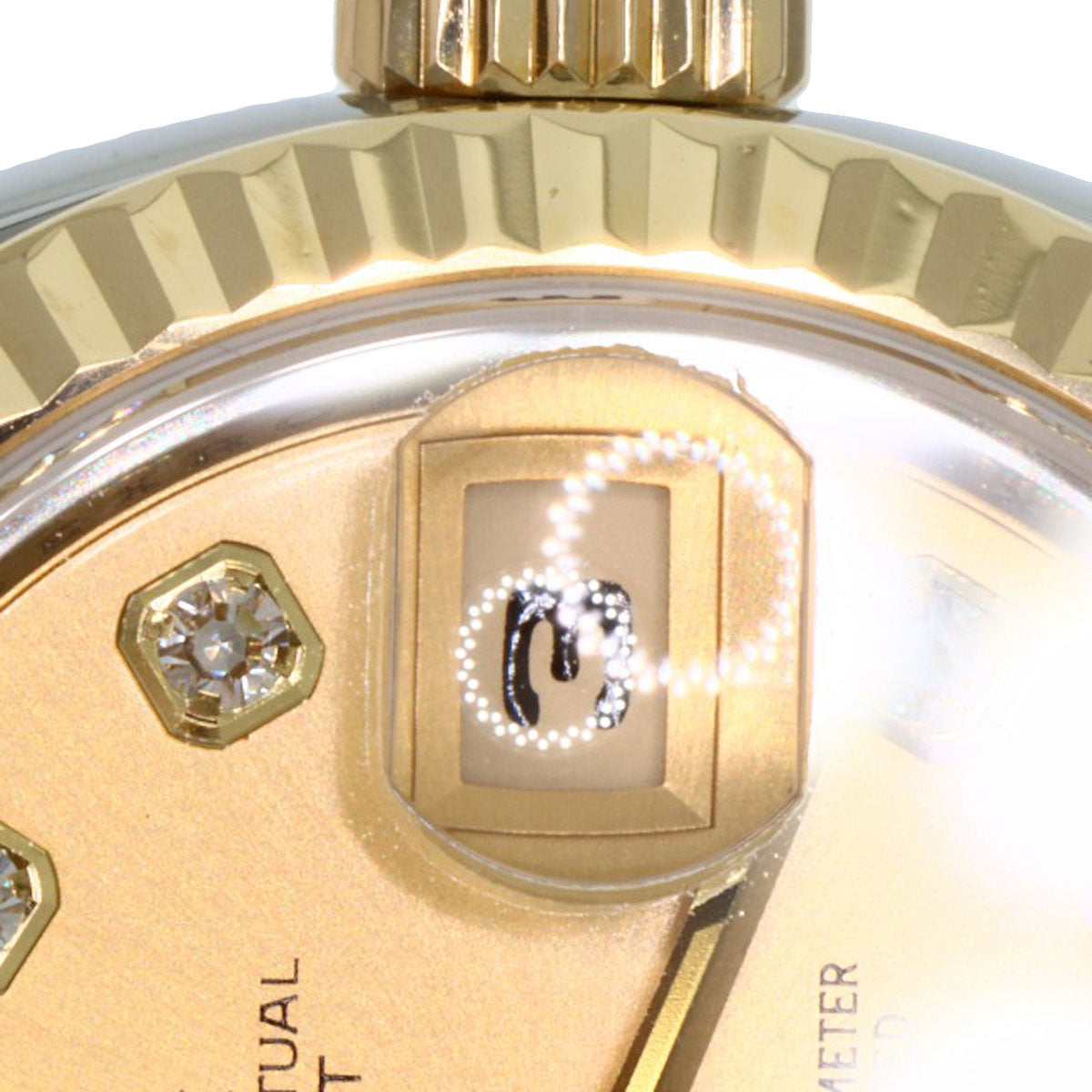 ROLEX ロレックス 179173G デイトジャスト 10P ダイヤモンド 腕時計 SS レディース 中古
