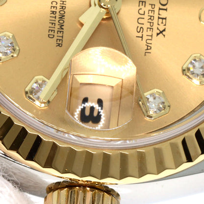 ROLEX ロレックス 179173G デイトジャスト 10P ダイヤモンド 腕時計 SS レディース 中古