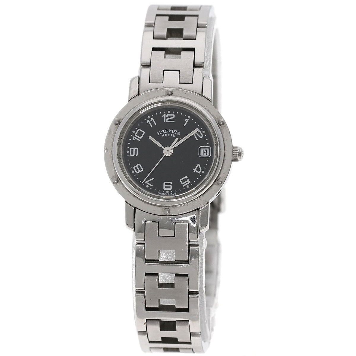 HERMES エルメス CL4.210 クリッパー 腕時計 SS レディース 中古