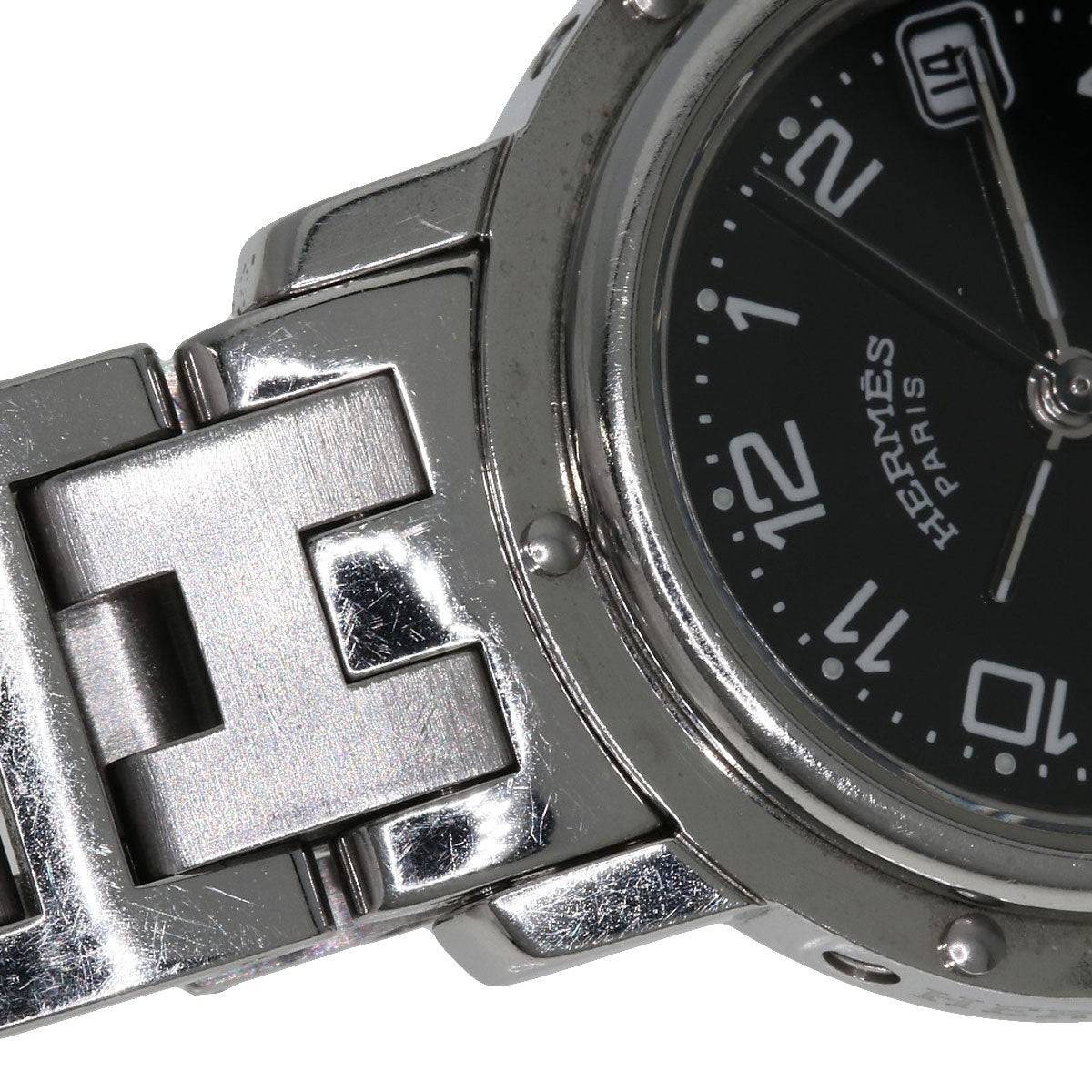 HERMES エルメス CL4.210 クリッパー 腕時計 SS レディース 中古