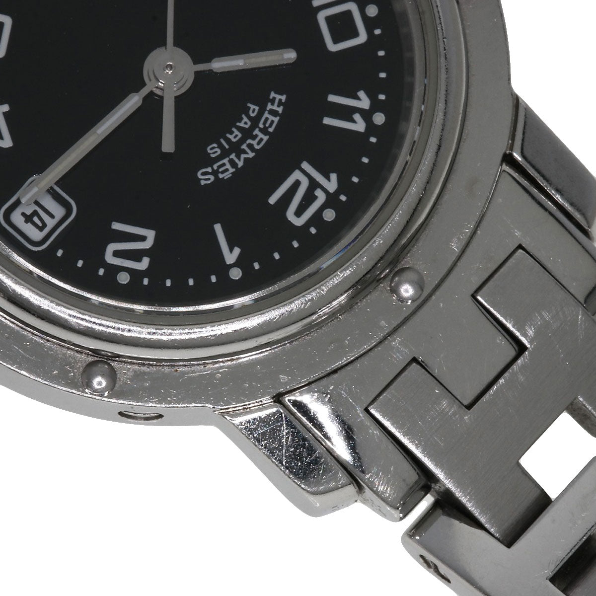 HERMES エルメス CL4.210 クリッパー 腕時計 SS レディース 中古