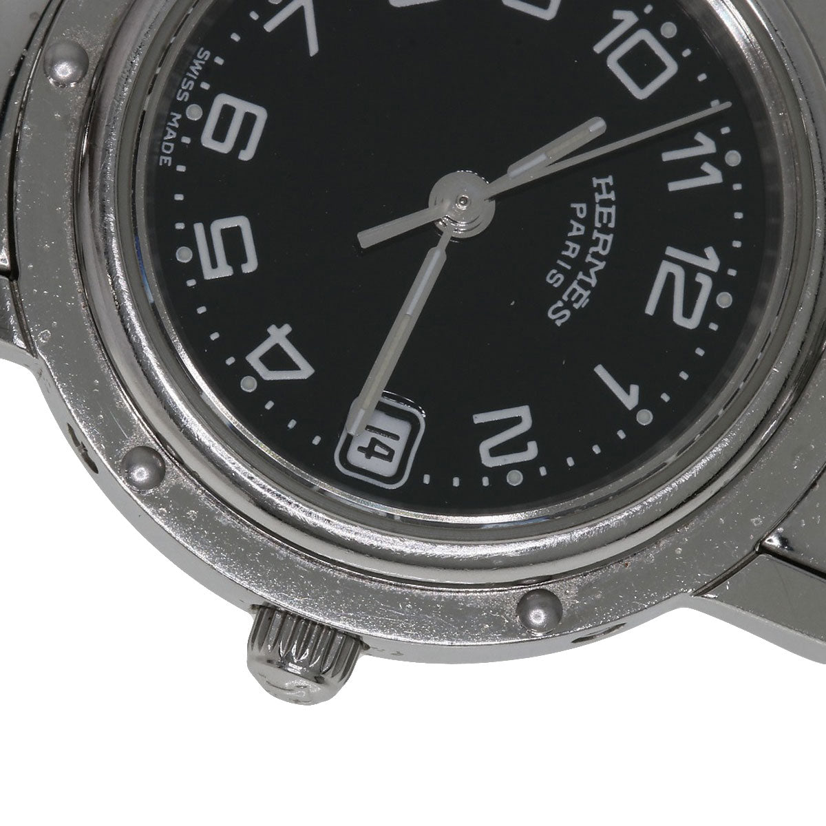 HERMES エルメス CL4.210 クリッパー 腕時計 SS レディース 中古