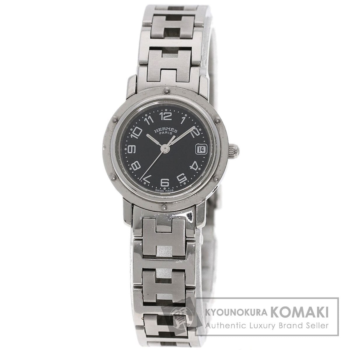 HERMES エルメス CL4.210 クリッパー 腕時計 SS レディース 中古