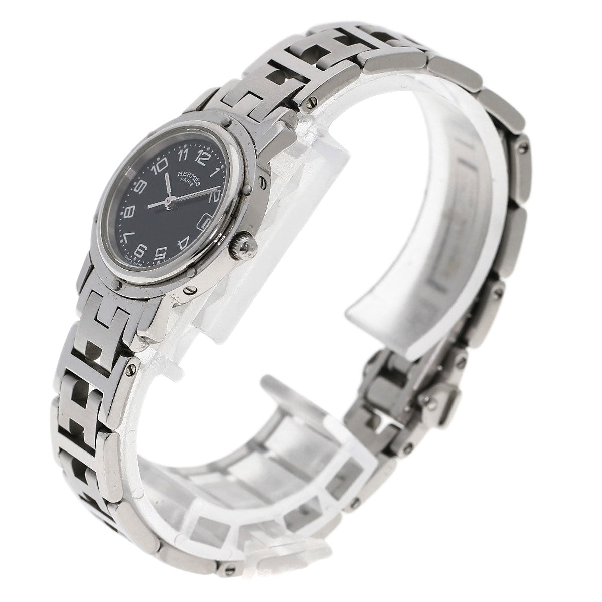 HERMES エルメス CL4.210 クリッパー 腕時計 SS レディース 中古