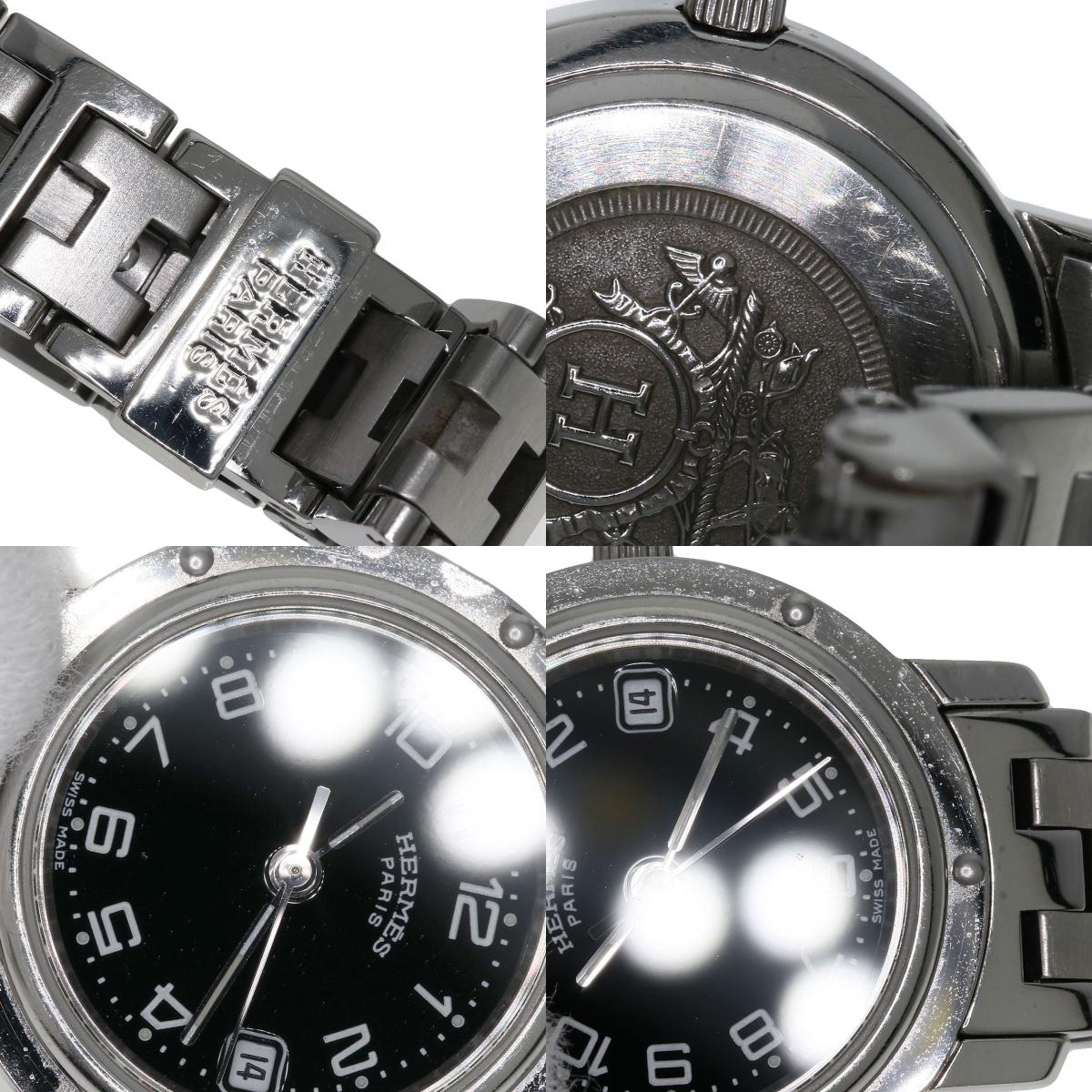 HERMES エルメス CL4.210 クリッパー 腕時計 SS レディース 中古